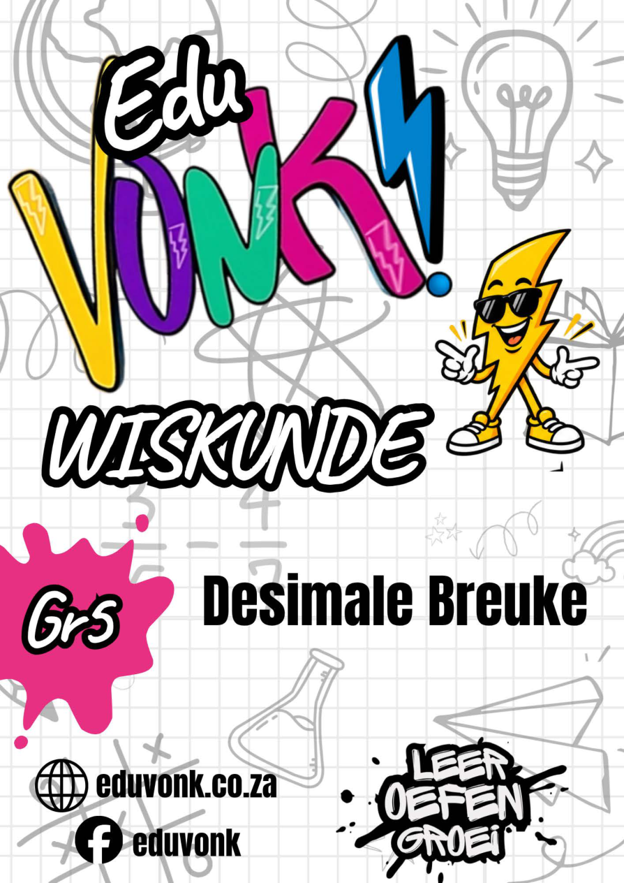 Graad 5: Desimale Breuke werkkaart omslag