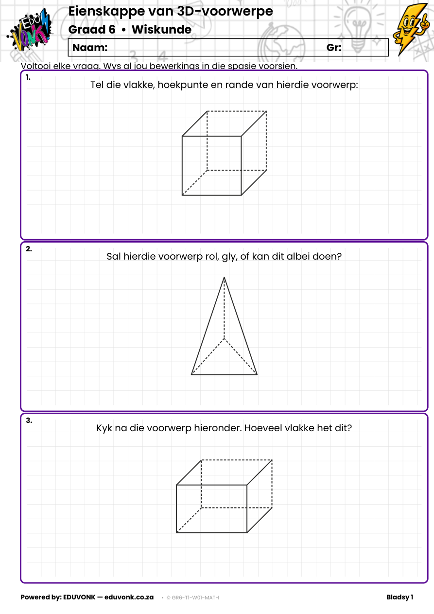 Graad 6: Eienskappe van 3D-voorwerpe (AF) - Image 2