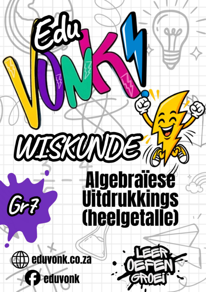 Graad 7: Algebraïese Uitdrukkings (heelgetalle) (AF)