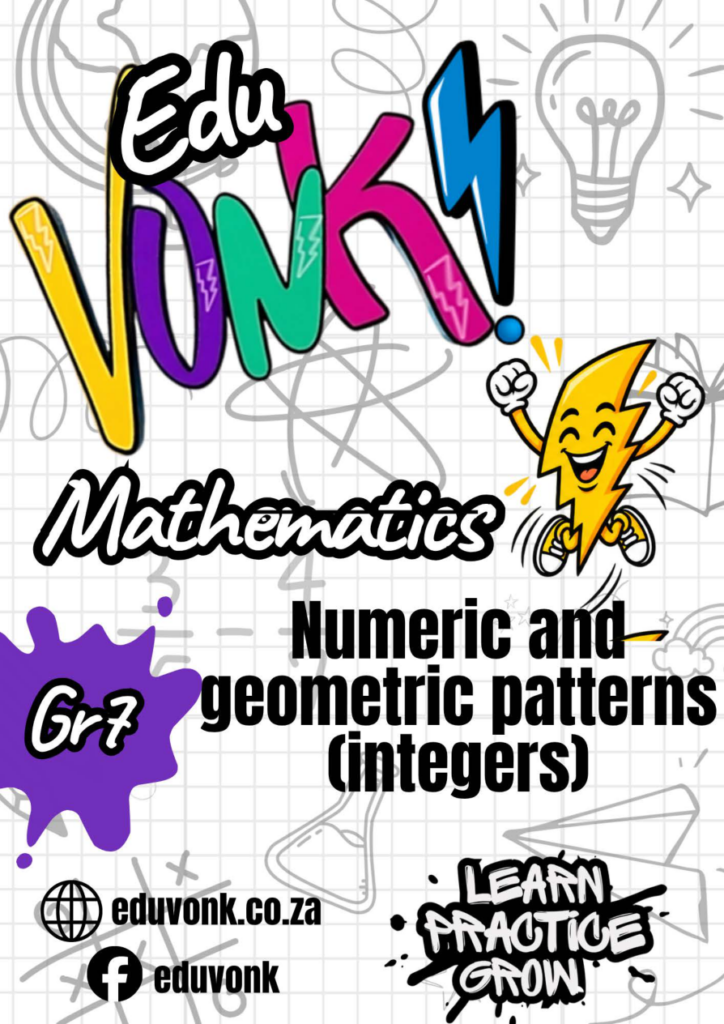 Grade 7: Numeric and geometric patterns (integers) (EN)