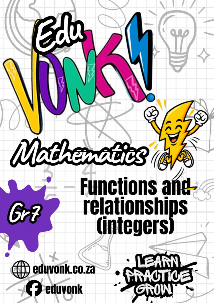 Grade 7: Functions and relationships (integers) (EN)